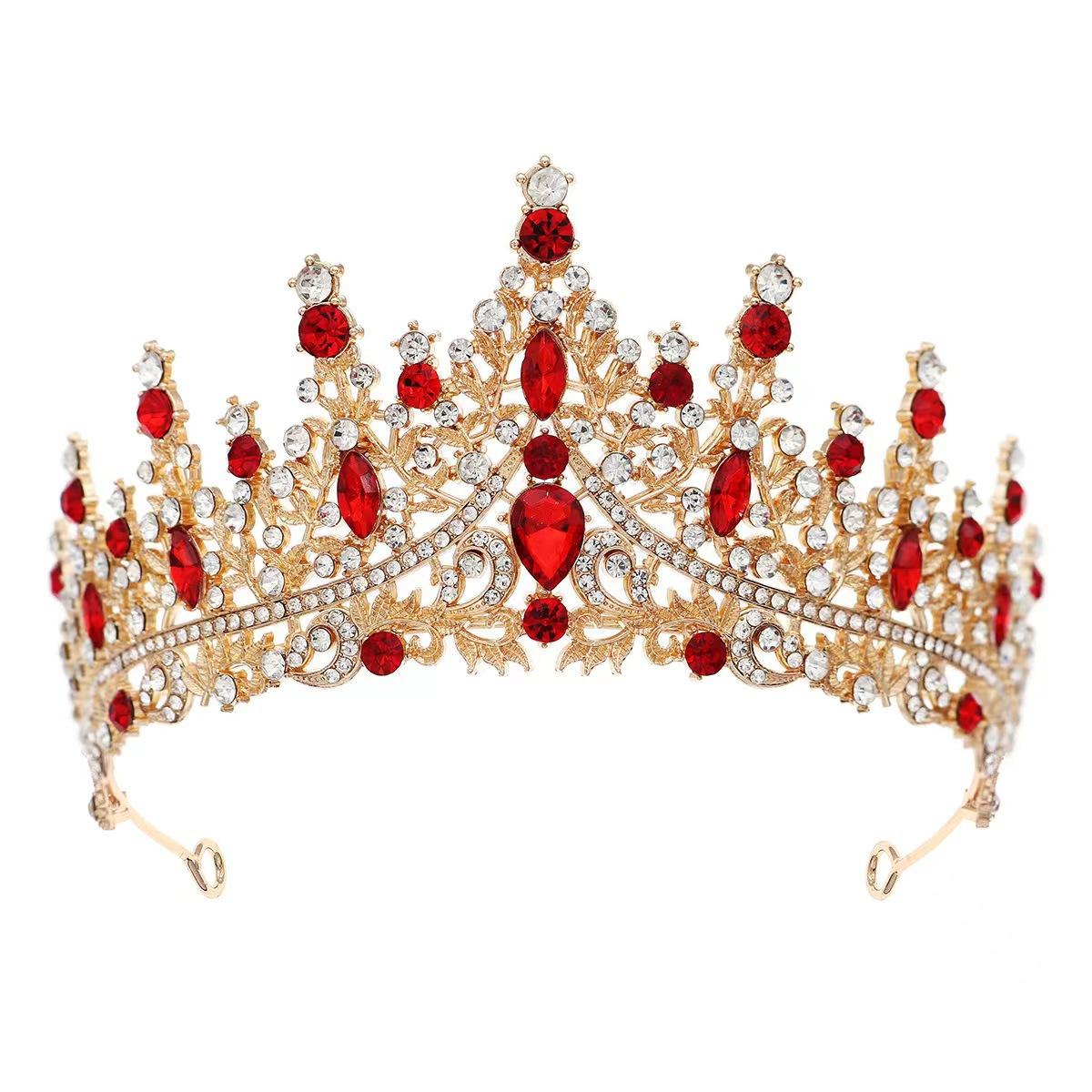 

Свадебная роскошная ретро-корона для волос со стразами, корона, аксессуары для волос в стиле барокко, принцесса, бал, вечеринка, тиара, корона