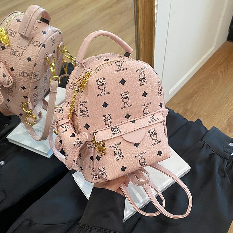 Ryggsäck damryggsäck damnyhet mode high-end skolväska högskolestudent resehandväska trend