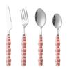 Abay Elegant Stainless Steel Dinner Forks with Pearl Handle