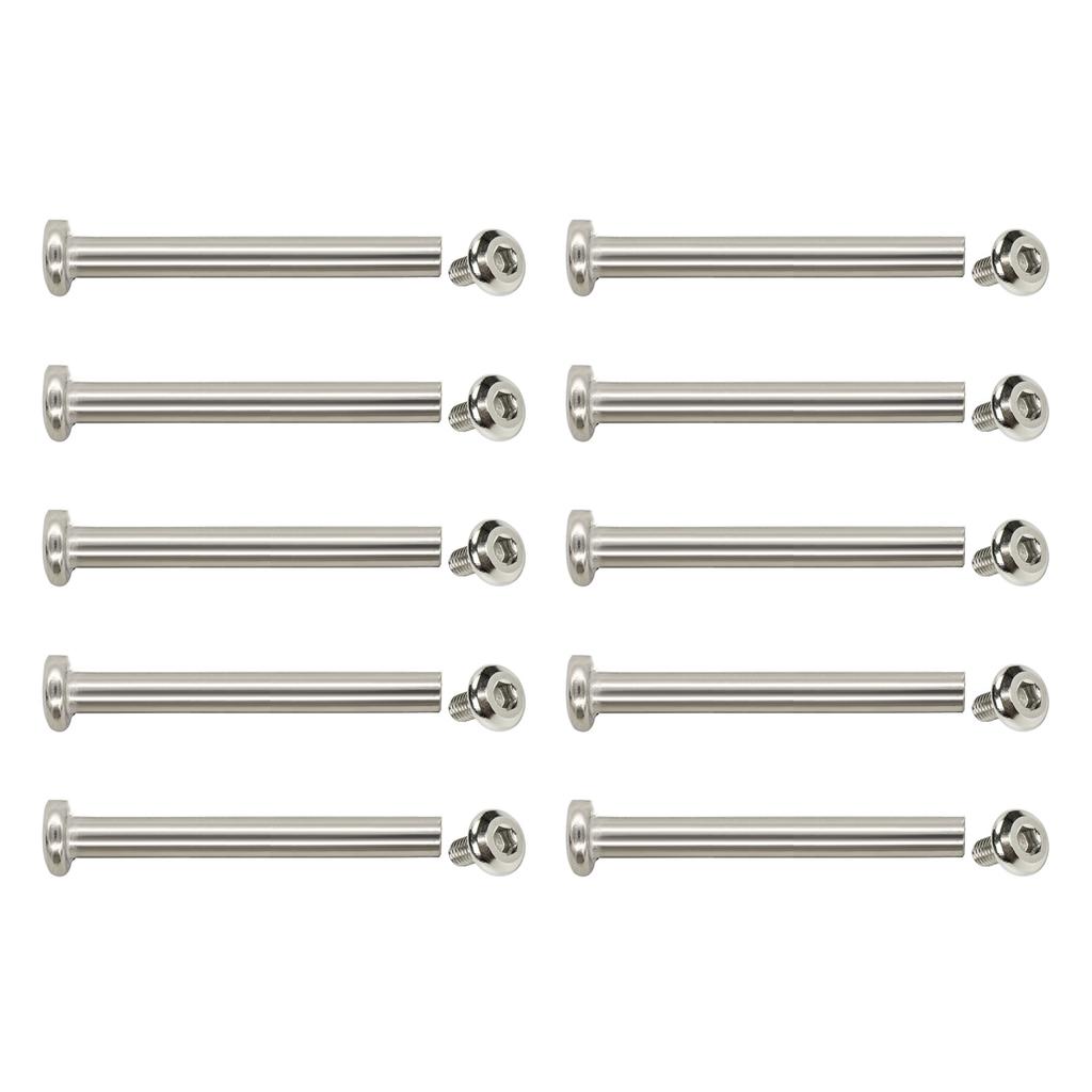 10x Nýty pro opravu zavazadlových koleček 30/35/40/45/50 mm Nýtovací šrouby s vnitřním šestihranem Kovové šrouby pro opravu koleček