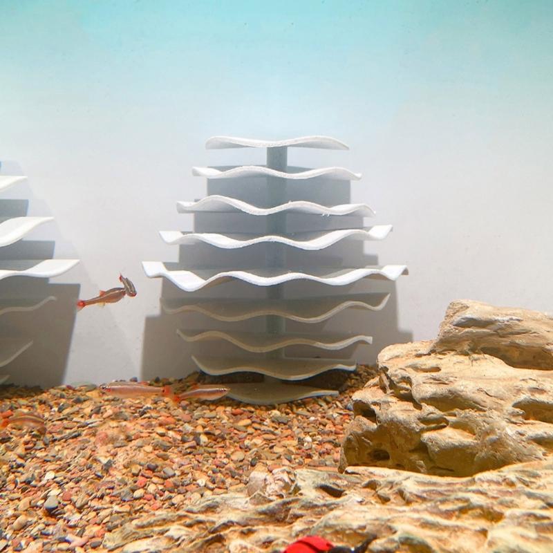 Multi Tiers Corner Shelter for Shrimp Breeding and Hidings 3D Printing Habitats Resting Place for Aquariums Enthusiasts