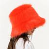 1PC Bucket Hat for Women Thick Plush Winter Faux Fur Fashion Fisherman Cap Furry Luxury