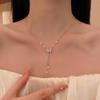 Vintage Pearl Necklace Women's Simple Titanium Steel Sweater Chain Spice Girl Accessories