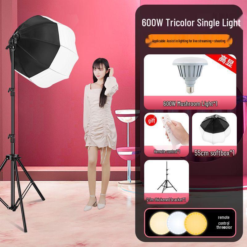 800W Ultra-Bright Spherical Fill Light for Professional Beauty Photography and Indoor Clothing Shoots