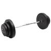 3145018 vidaXL Wavy Barbell Bar with Plates 60 Kg
