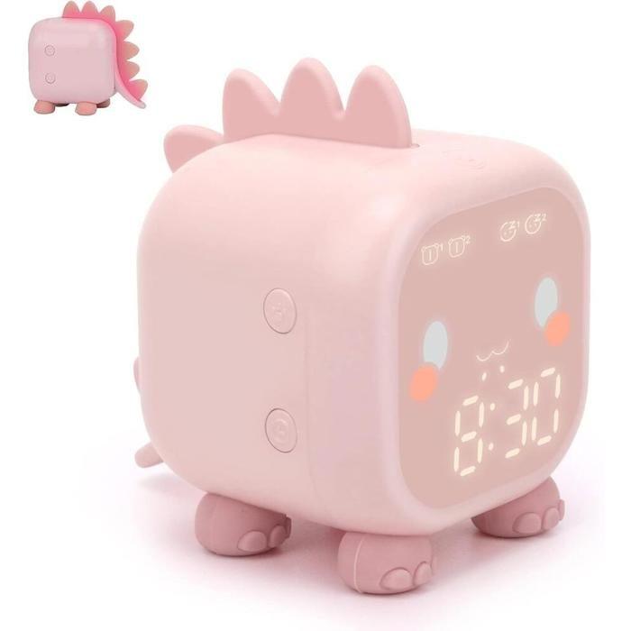 Réveil enfant numérique rose AUCUNE, lampe réveil USB, horloge chambre enfant, veilleuse douce