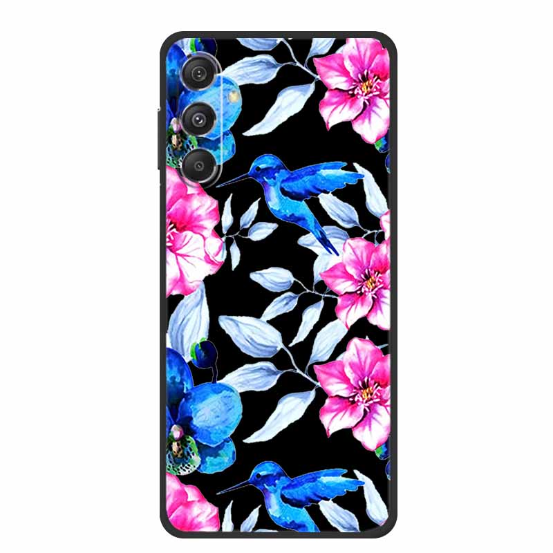Phone Case For Samsung Galaxy A17 5G Soft TPU Silicone Cover For Samsung Galaxy A 17 Capa Bumper Cartoon Flowers Shell Protector