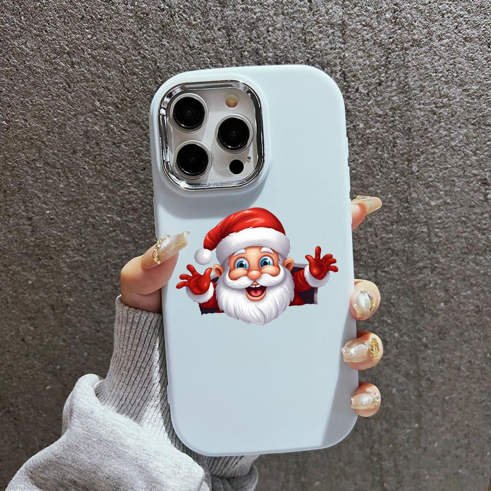 N100 Веселые рождественские мягкие чехлы для телефонов iPhone 15 16 Pro Max Xiaomi 11 — фото 17