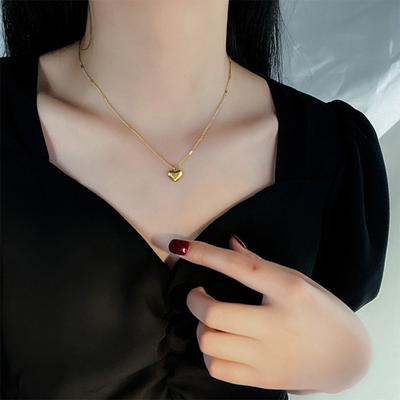 Heart Necklace for Women Gold Plated Love Heart Pendant Necklace Jewelry Love