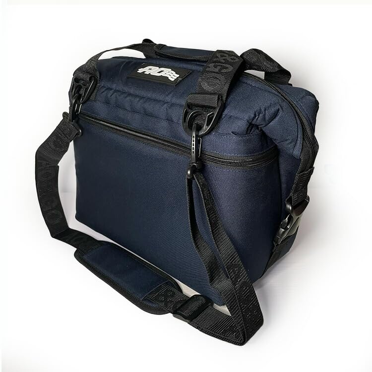 AO Coolers Cooler Bag 12 Pack Canvas Soft Cooler AO12NB Navy Blue 12 PACK CANVAS NAVY BLUE Soft Cooler Bag Outdoor [AO Coolers] [Used]
