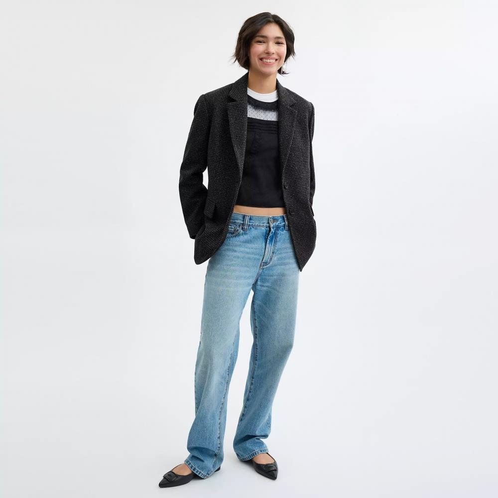 Coach Tailored Wool Jacket Black