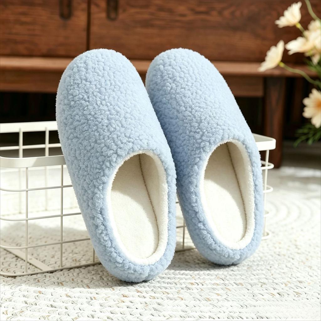 Pantofole in Cotone Taglie Forti per Donna e Uomo, Scarpe in Cotone Spesse e Leggere Antiscivolo, Pantofole Calde da Camera