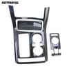 Accessories For Kia Carnival KA4 -  2024 Interior Carbon Fiber Console Gear Shift Box Cover Trim Water Cup Holder
