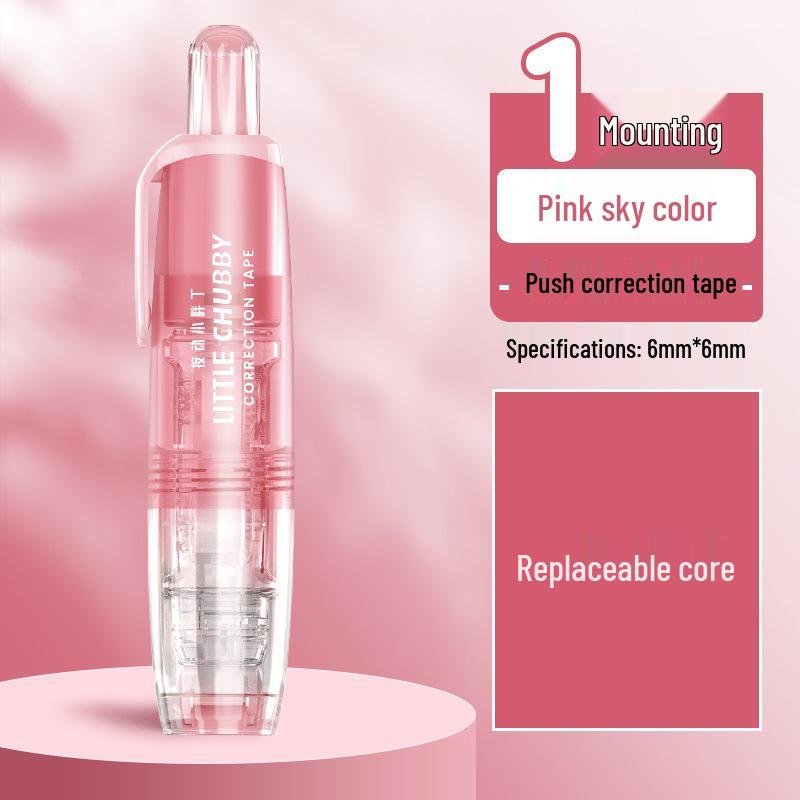 360° Rotating Correction Tape with Press-Type Replaceable Core for Students
