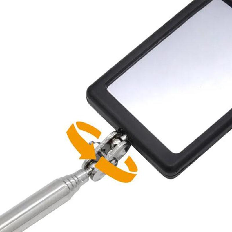 Telescoping Flexible Head Inspection Mirror Car Bottom With Light Adjustable Detection Mirror Magnification Inspection Mirror