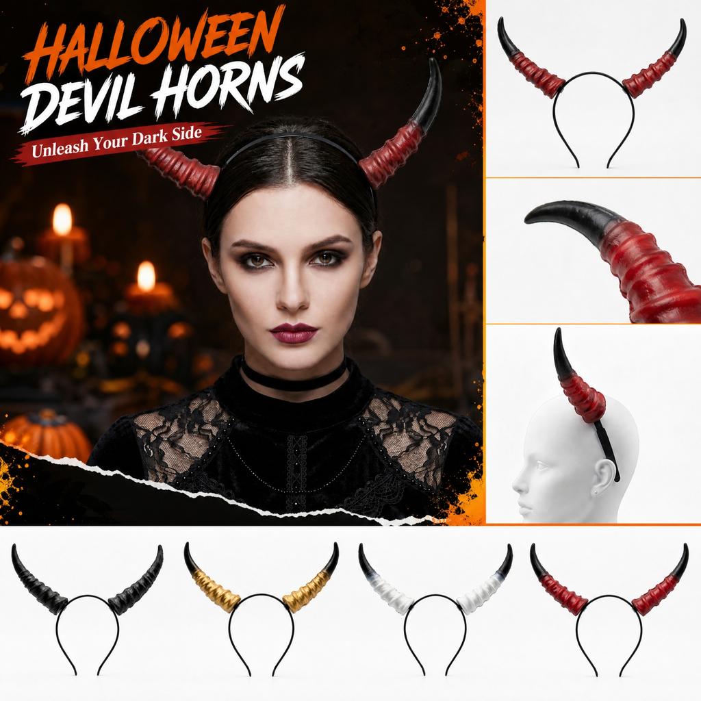 Halloween Bull Headband Headpiece for Costume Party