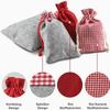 24 st Julset Dragpåse 1-24 Julkalender Nedräkning Hängande Påse Förpackning Presentförvaringspåse