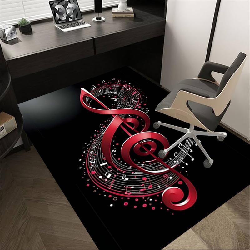 

1PC Music Note Extra Large Non-Slip Floor carpet, Office, family, bedroom, Studio - Large Area Rug Indoor Rugs, Vibrant Colors-W292 60cm by 90cm