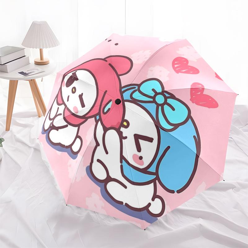 1pc Sanrio Characters Umbrella: Automatic Opening & Closing, Foldable Design, Outdoor Use, Perfect Gift for Fans and Travelers.Q021