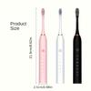 1 Set Electric Toothbrush USB Rechargeable, 6 Speeds Adjustable Travel Electric Toothbrush with 4 Brush Heads