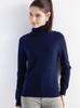 Women's Long-Sleeve Wool Base Layer Shirt with Pile Collar - Versatile Knit for Autumn/Winter