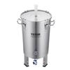 304 Stainless Steel Kettle, 30L Beer Brew Fermentor, Brew Bucket Fermentor for Brewing, Home Brewing Supplies with Base, Kettle Stock Pot Includes