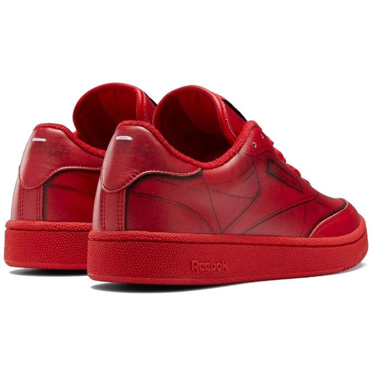 Maison Margiela X Reebok Club C Vector Red Unisex Sneakers White Black H02408