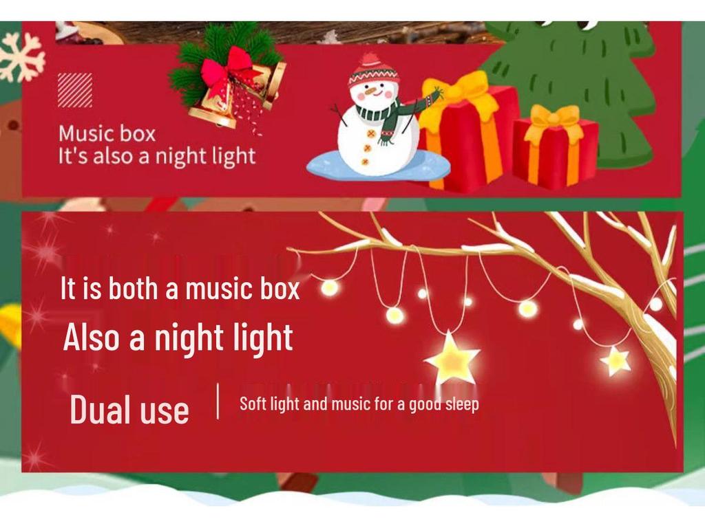 Christmas Carousel Musical Snow Globe: Old Man & Girl Birthday Gift for Children