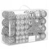Boules de Noël - SPRINGOS - 100 pcs - Incassables - Argent - Ø 3/4/6 cm