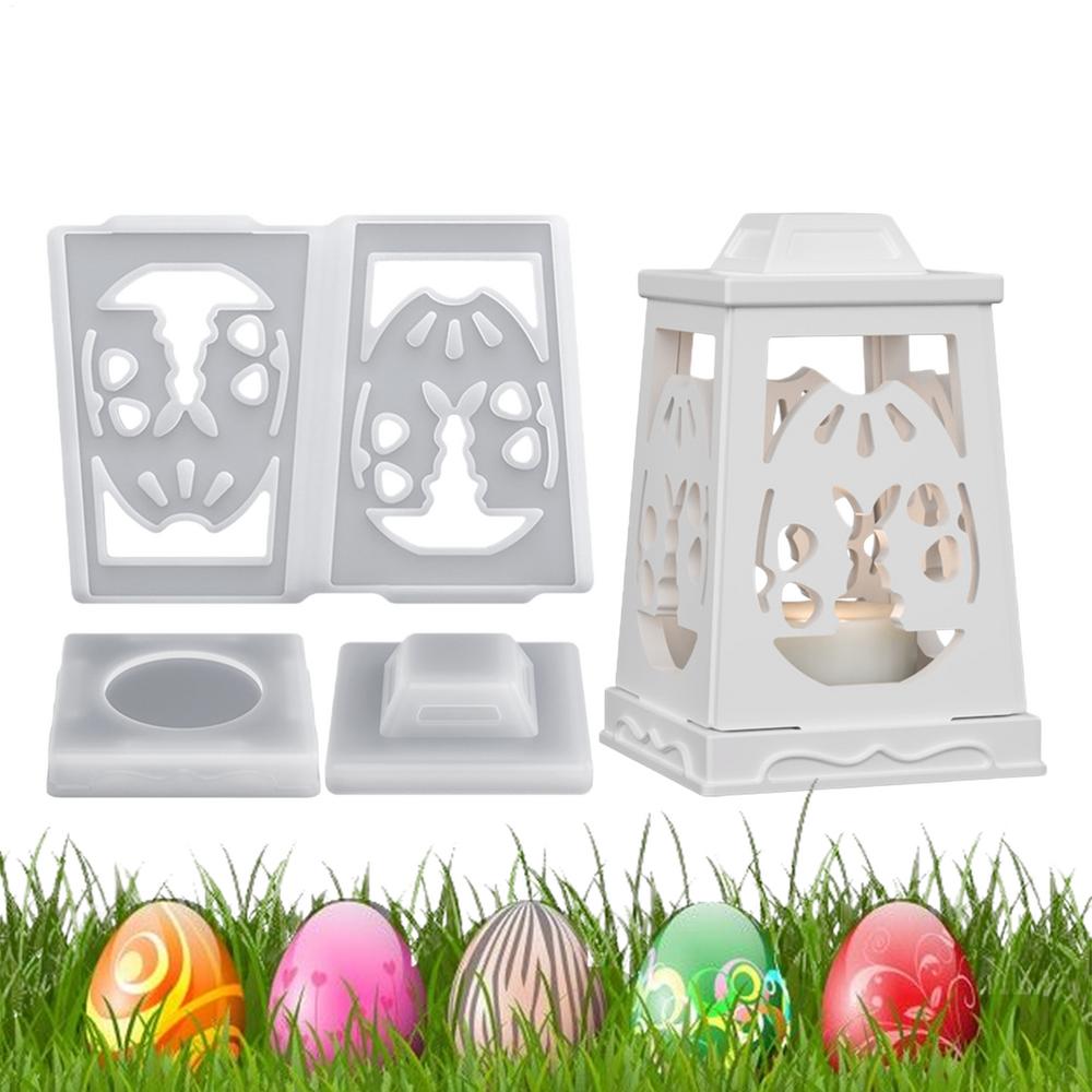 Easter Silicone Candle Holder Molds Flexible Easy Release Casting Moulds Silicone Casting Molds Easter For Wax Plaster Cement
