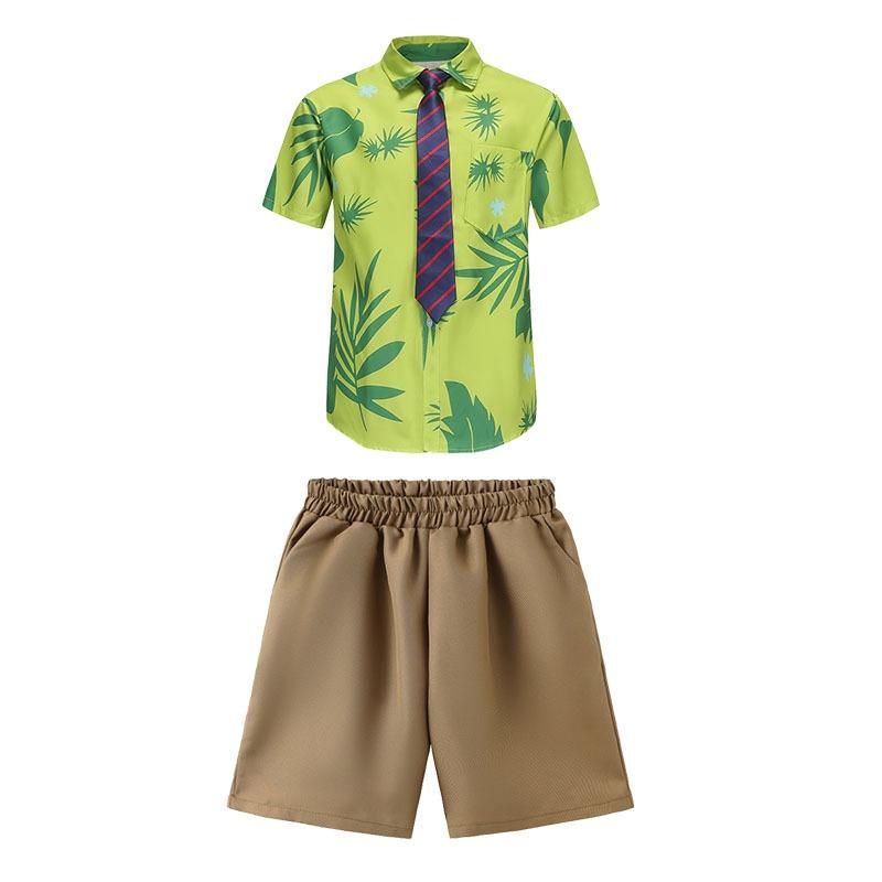 Crazy Animal City Nick Fox Clothing Children's Play Clothing Floral Short Sleeve Shirt Stage Performance Clothing