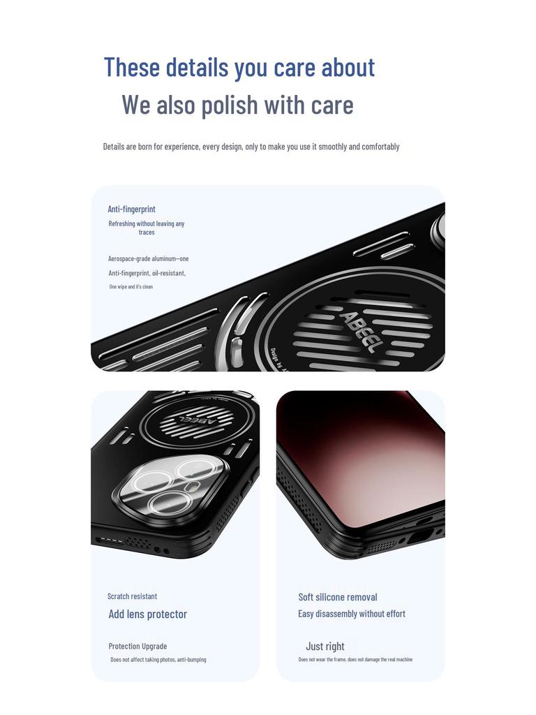 HONOR 400 Pro Ice Fox Case: Magnetic Aluminum Heat Dissipation, Drop-Proof Protective Cover