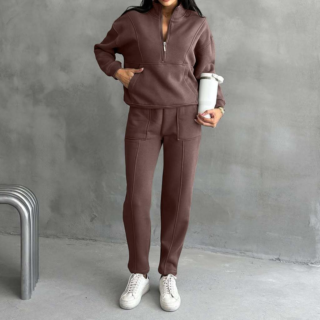 Women's 2 Piece Color Casual Sportswear Long Pants Set