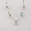 Collana Pietra Dura Calcedonio Azzurro, Collana Fatta a Mano in Argento Sterling 925, Elegante Collana da Sposa RN-2-18