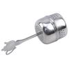 Infusore per Tè in Acciaio Inossidabile Colino Cilindrico Filtro per Spezie Erbe Palline Condimento Catena Appendi Accessori da Cucina