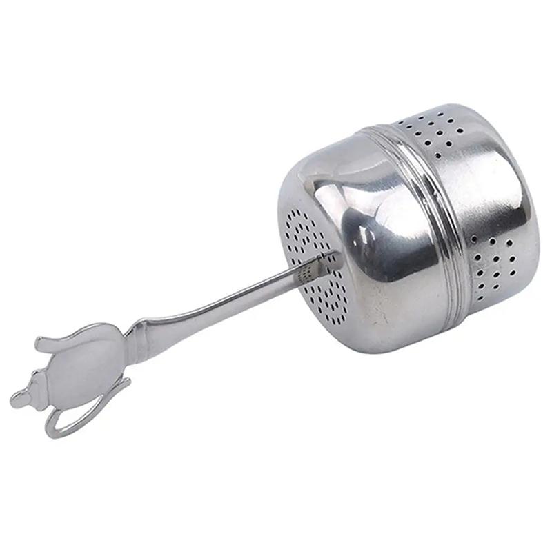 Infusore per Tè in Acciaio Inossidabile Colino Cilindrico Filtro per Spezie Erbe Palline Condimento Catena Appendi Accessori da Cucina