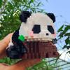 Kawaii Panda Series Micro Particle Building Block Creative Cute Animal DIY Assembled Models Bricks Toys For Kids Birthday Gifts