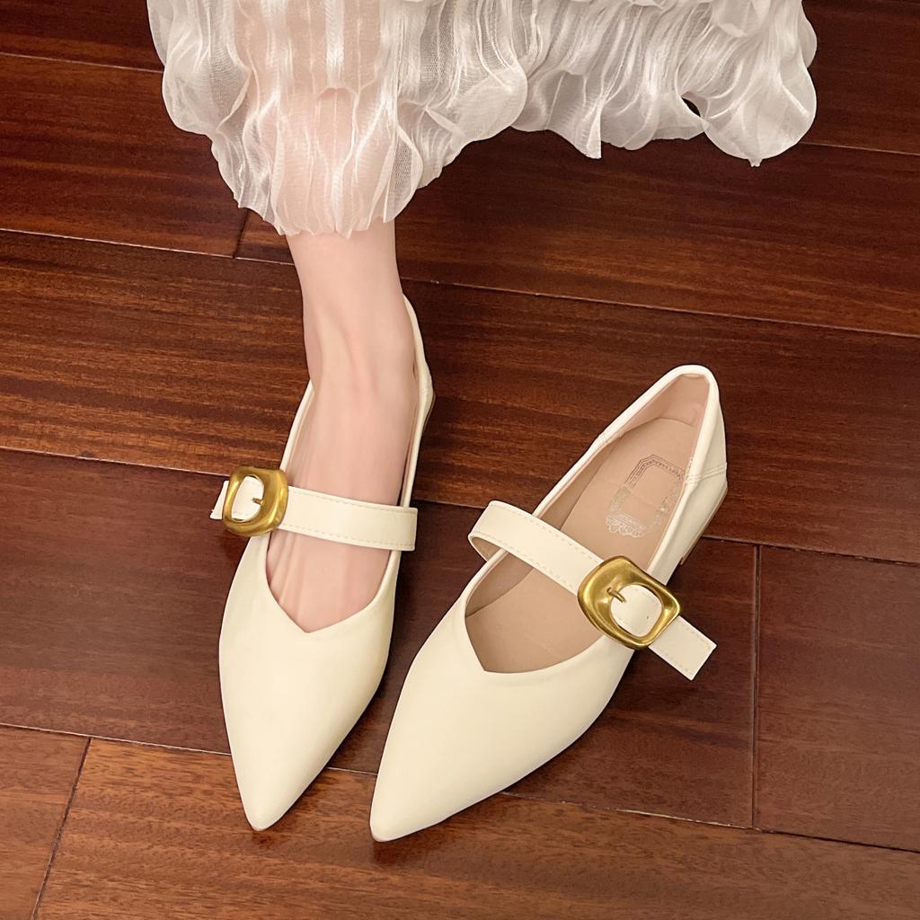 Mary Jane Einzelschuhe Dicker Absatz Schuhe Elegant Klassisch Retro Quadratische Zehenpartie Bequem Weich Flacher Schnitt Niedrige Absätze Damenschuhe