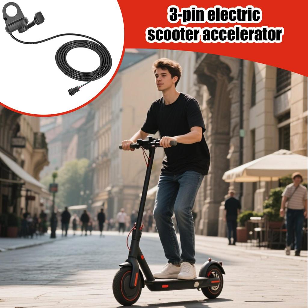 Electric Throttle Ergonomic 3-Pin Controller Electric Scooter Brake Connector With Cable For ATV Motocross Off Road Go-Karting