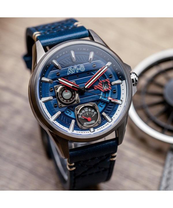 AVI-8 Hawker Harrier Farley Multifunction Regiment Blue Dial Quartz AV-4098-03 herreklokke
