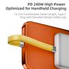 80Gbps USB4.0 Type-C Cable PD 240W Short Charging Cord E-marker Chip Male to Male/Female Extension Converter