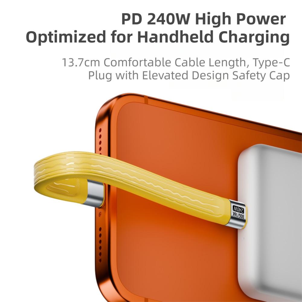 80Gbps USB4.0 Type-C Cable PD 240W Short Charging Cord E-marker Chip Male to Male/Female Extension Converter