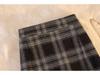 Plaid Tweed High Waist Midi Skirt - Korean Style, Thickened, Warm, Elastic, with Slit.