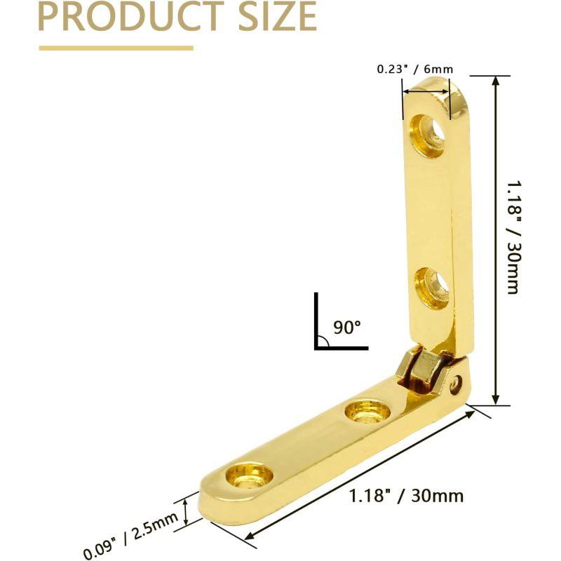 

2 шт. 90-градусные петли деревянная коробка подарочная винная шкатулка для ювелирных изделий сундук чехол шарнир шкаф фурнитура с винтами 2 Pcs