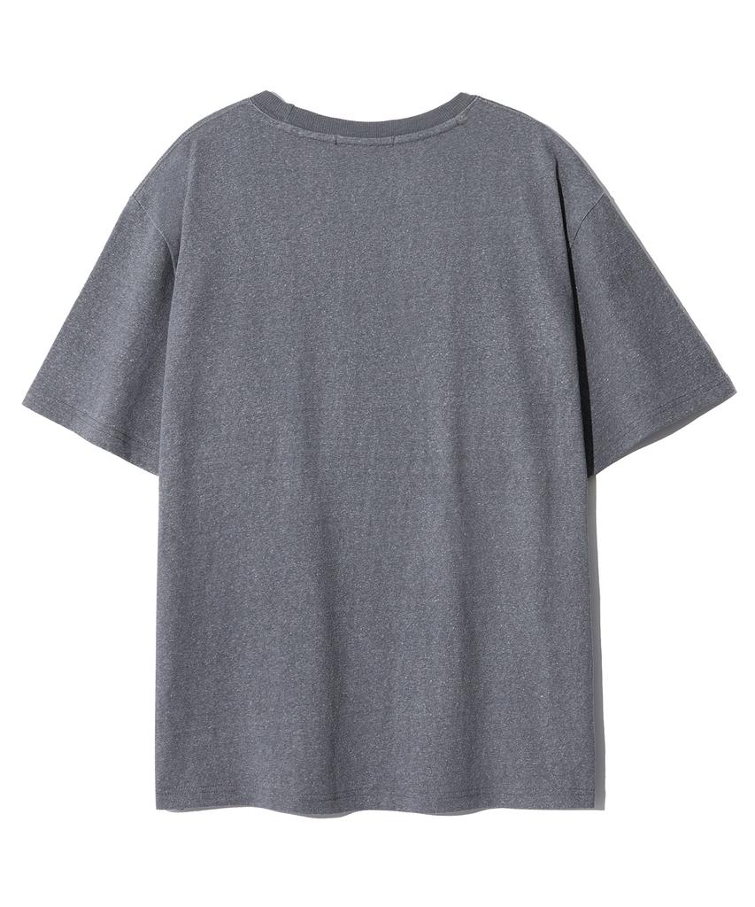 ULKIN [Disney] Voyager Pigment Oversized Short Sleeve T-Shirt_Charcoal
