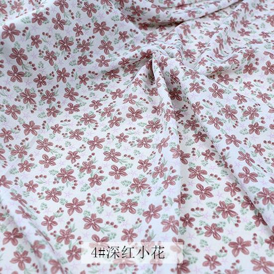 Kwiatowe Szyfonowe Tkaniny Draperowana Miękka Bluzka Sukienka Tkanina Odzieżowa Koreański Słodki DIY Ręcznie Robiona Robótka Ręczna Materiały Odzieżowe Szycie