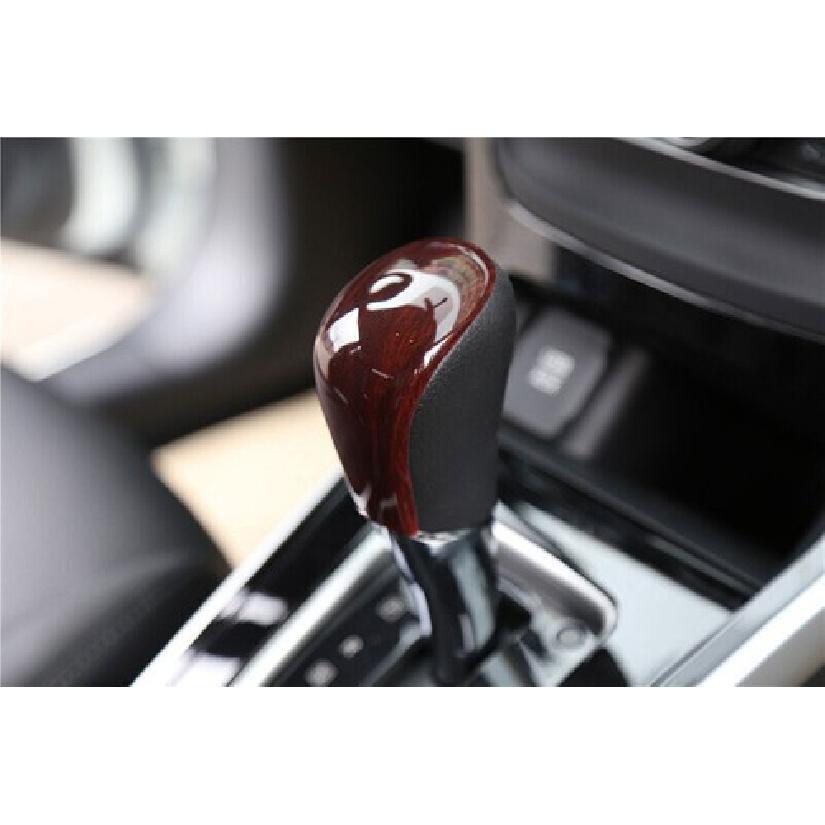 For Nissan Sentra Sylphy 2013- Wood Grain Console Gear Shift Knob Cover Trim