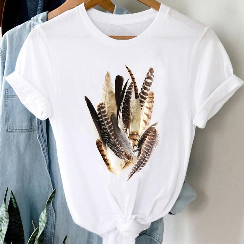 T-Shirts Women 90S Star Fashion Short Sleeve Trend Spring Summer Clothes Stylish Tshirt Top Lady Print Girl Tee T-Shirt