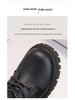 Winter 2025 Girls' Ankle Martin Boots with Velvet, Leather Princess Style for Little and Big Kids