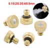 20x Brass Misting Nozzles, Water Mister Parts Nozzles for Patio Misting System Outdoor Cooling System